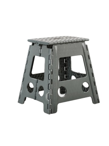 relaxdays 4x Klapphocker in Hellgrau - (B)39 x (H)39 cm x (T)32 cm