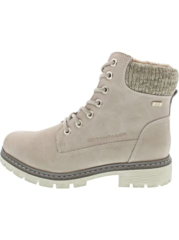 Tom Tailor Schnürstiefel Beige