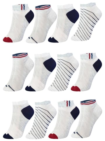 LOREZA 12 Paar Kurzsocken - Basics - Mehrfarbig