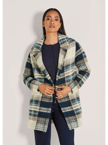 MADELEINE Dünner Mantel aus italienischem Garn in marine / berber