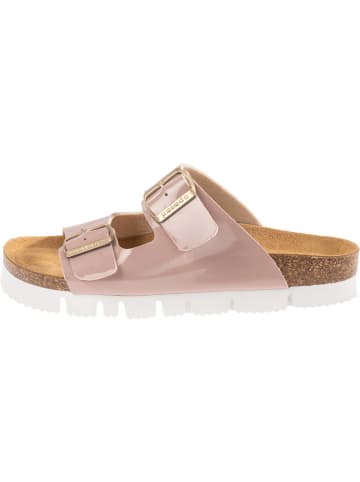 Palado Plateau-Pantoletten Korfu PL Lack in Rose