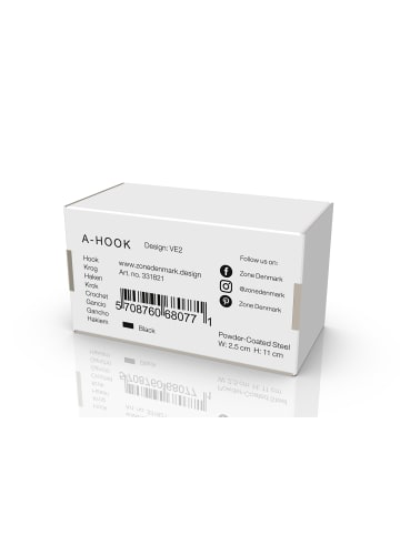 Zone Denmark Haken A-Hook in Black