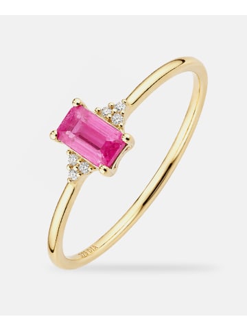 Diamant L'éternel Ring, mit Rubin, 375 Gelbgold