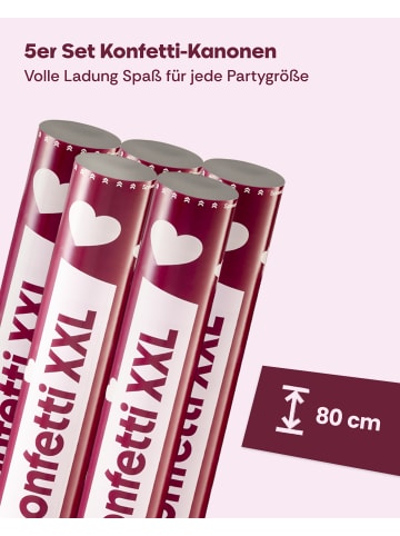 Partyjoker 10x Konfettikanonen Herzen Weiß – Biologisch Abbaubar