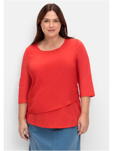 sheego 3/4-Arm-Shirt in rot