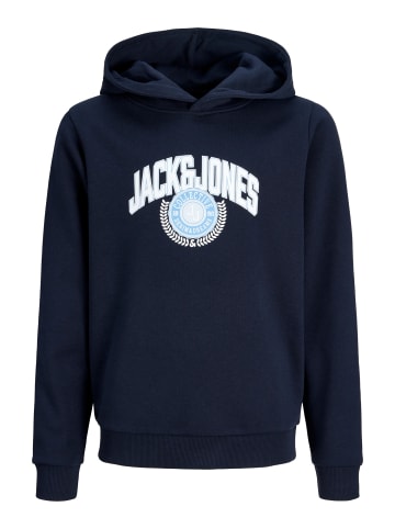 JACK & JONES Junior Hoodie Kapuzenpullover Logo-Print Jjcollegey in sky captain