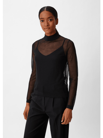 comma Strickpullover langarm in Schwarz