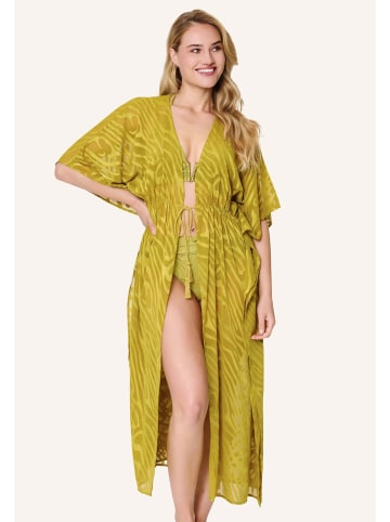 Linga Dore Linga Dore Kimono in Moss green