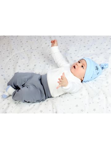 TupTam Baby Jungen Jogginghose mit Breitem Bund 3er Pack in grau/beige