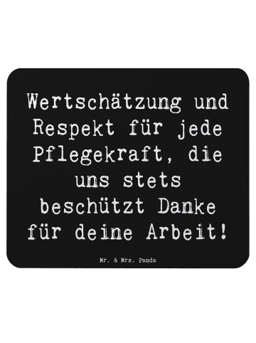 Mr. & Mrs. Panda Mauspad Spruch Pflegekraft Wertschätzung mit Sp... in Schwarz