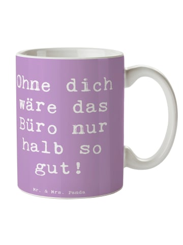 Mr. & Mrs. Panda Kaffeetasse Spruch Sekretärin Beste mit Spruch in Lavendeltraum