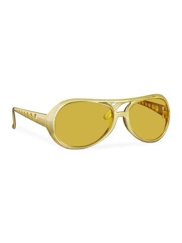 relaxdays 10x Rapperbrille in Gold
