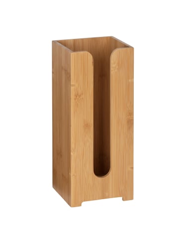 Wenko Ersatzrollenhalter für Toilettenpapier BAMBUSA in Braun, 15 x 35,5 x 14 cm