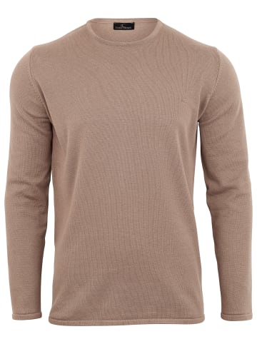 Clark Crown® Basic Crew Neck Strickpullover in beige