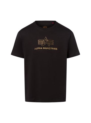Alpha Industries T-Shirt in schwarz gold