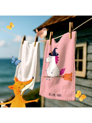 Mr. & Mrs. Panda Mini-Handtuch Einhorn Hexe ohne Spruch in Rot Pastell