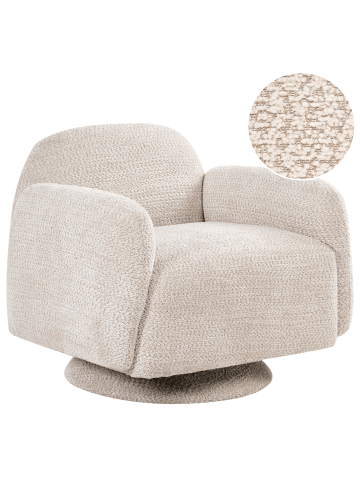 Beliani Sessel AAPUA in Beige - (W) 82 x (H) 74 x (L) 72 cm