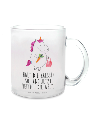 Mr. & Mrs. Panda Teebecher Einhorn Gemüse mit Spruch in Transparent