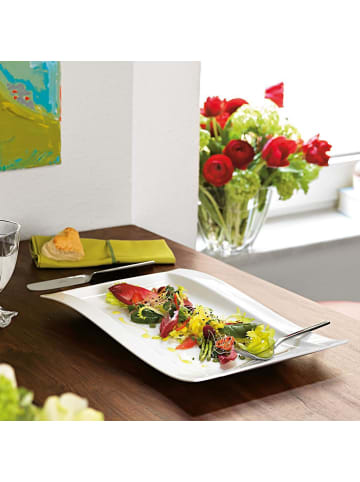 Villeroy & Boch 4er Set Gourmetteller NewWave in 37 x 25 cm in weiß