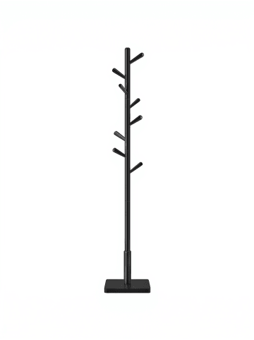 VASAGLE Garderobenständer Andi in Schwarz - (B)30 x (H)173 x (T)30 cm