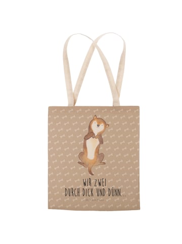 Mr. & Mrs. Panda Tote Bag Hund Streicheln mit Spruch in Hundeglück
