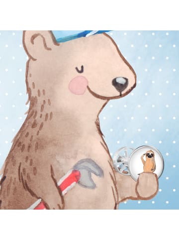 Mr. & Mrs. Panda Waschbecken Abfluss Faultier Vogel ohne Spruch in Weiß