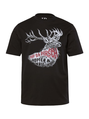 JP1880 Kurzarm T-Shirt in schwarz