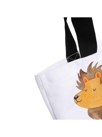 Mr. & Mrs. Panda Shopping Bag Sternzeichen Löwe ohne Spruch in Weiß
