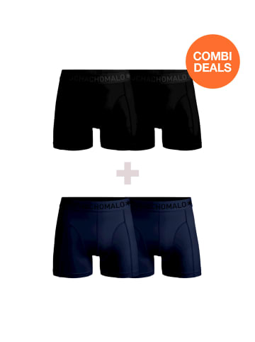 Muchachomalo 2er-Set: Boxershorts in Black/Black/Blue/Blue