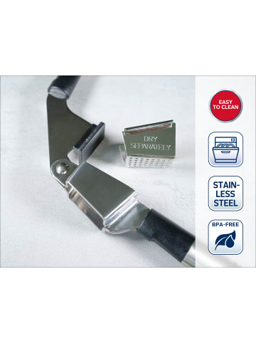 Leifheit Knoblauchpresse 03124 silber schwarz 2,9 x 5,5 x 19,5 cm