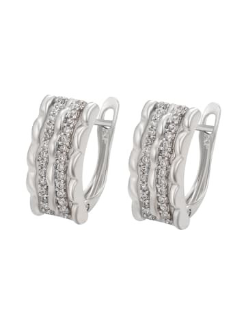 NAEMI Women Earrings in Silver White