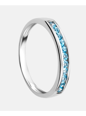 Diamant L'éternel Ring aus 375 Weißgold mit Topas