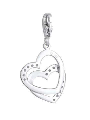 Nenalina Charm 925 Sterling Silber Herz in Silber