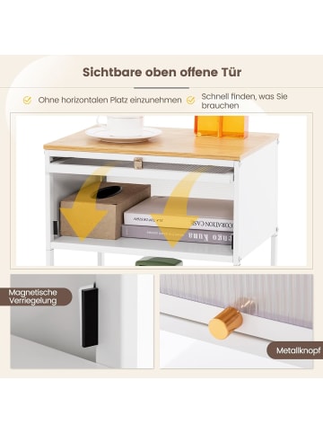 COSTWAY Nachttisch 40cm in Weiß