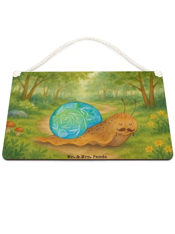 Mr. & Mrs. Panda Holzschild Schnecke Sir Design ohne Spruch in Weiß