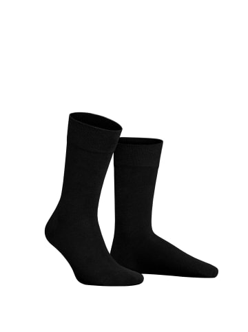 Hudson Socken Relax Cotton druckfreier Bund in Black