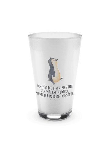 Mr. & Mrs. Panda kaffeeglas Pinguin mHerzieren mit Spruch in Transparent
