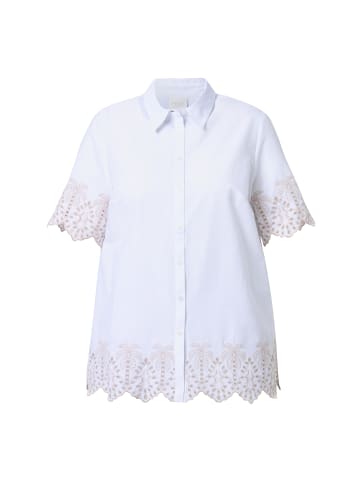 Ulla Popken Hemdbluse in schneeweiß