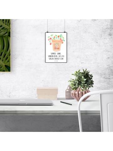 Mr. & Mrs. Panda Print Sommerfreude mit Spruch in Weiß