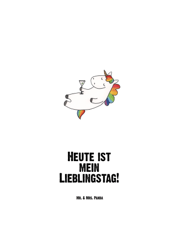 Mr. & Mrs. Panda Trinkflasche Otter Seerose mit Spruch in Weiß