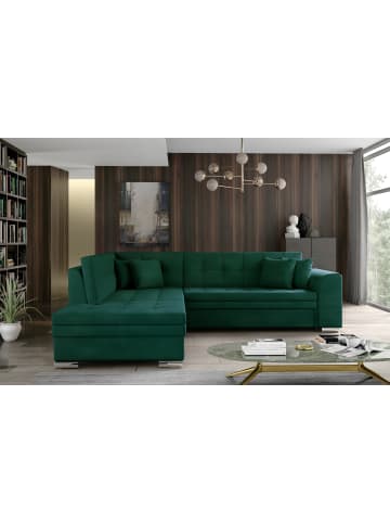 MF Design Piri Recamiere Links in Flaschengrün -  (L) 260 x (B) 260 x (H) 78 cm