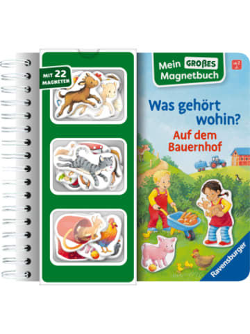 Ravensburger Verlag GmbH Buch - Mein großes Magnetbuch - Was gehört wohin? Auf dem Bauernhof