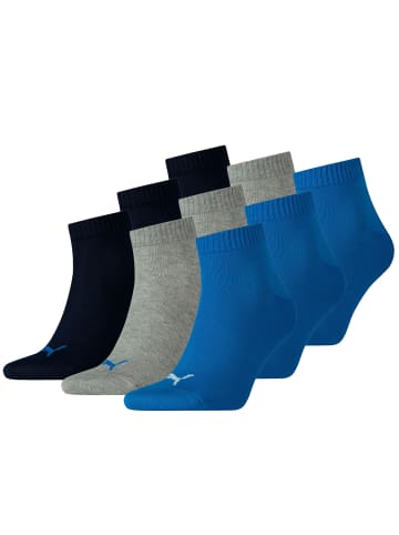 Puma Socken PUMA UNISEX QUARTER PLAIN 3P in 277 - blue / grey mélange