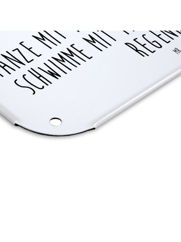 Mr. & Mrs. Panda tafel Einhorn Fliegendes Pferd mit Spruch in Weiß