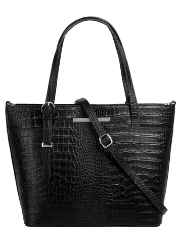Cluty Handtasche echt Leder in schwarz