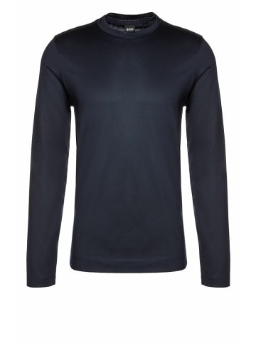 Hugo Boss Rundhals Langarmshirt für Herren in dunkel-blau