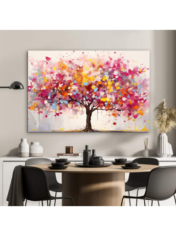 OnlyWow Metallbild Farbiger Baum