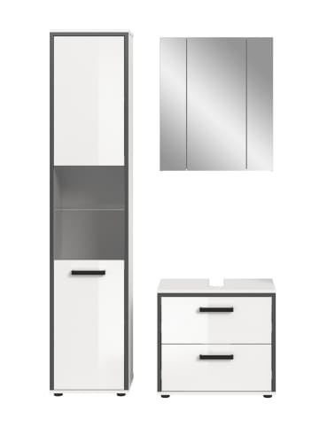 ebuy24 Badmöbelset Kojak Weiß 115 x 37 cm