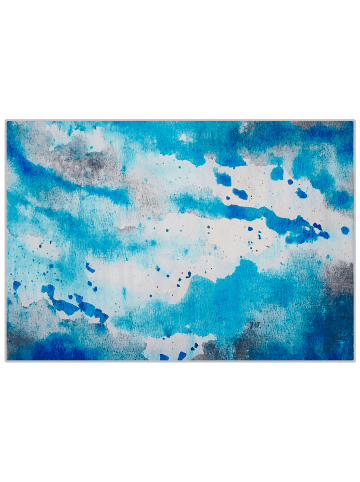 Beliani Kurzflor BOZAT in Blau/Grau - (W) 160 x (H) 1 x (L) 230 cm