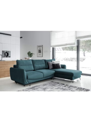 MF Design Sonic Recamiere Rechts in Petrol -  (L) 276 x (B) 276 x (H) 100 cm